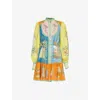 Alemais Monte Printed Mini Shirt Dress In Multi