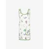 Alemais Play Linen Embroidered Sleeveless Scoop-neck Mini Dress In Multi