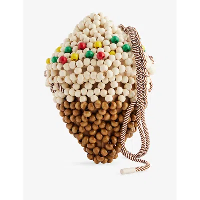 Alemais Womens Multi Gelato Wood-bead Cross-body Bag