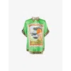 Alemais Womens Lucky Pace Short-sleeve Silk Shirt Multi