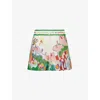 Alemais Nadia Printed High-rise Linen Shorts In Multi