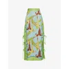 Alemais Womens Multi Rafaela Tie-side Woven Midi Skirt