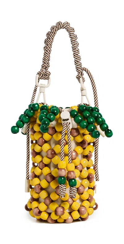 Alemais Wood Bead Pineapple Mini Bag Multi