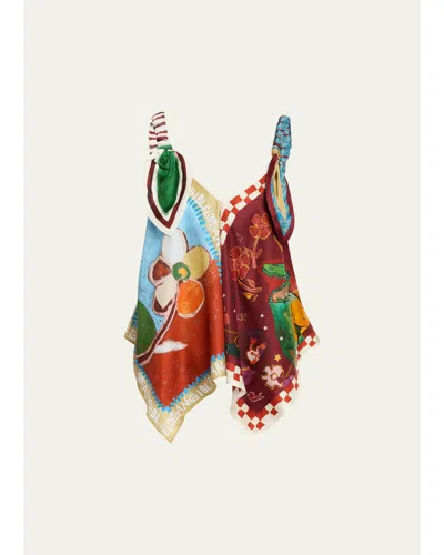 Alemais X Karlee Mackie Mlak Silk Twill Top In Multi