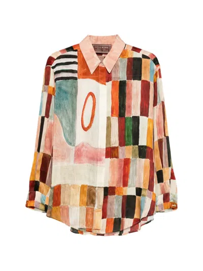 Alemais X Laurence Leenaert Marjorelle Patchwork Shirt In Multi