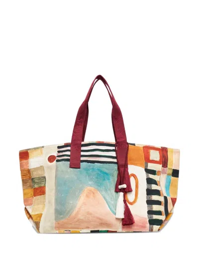 Alemais X Lrnce Large Michelle Printed Tote Bag In Multi