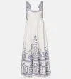 Alemais Alémais X Lrnce Leela Printed Linen Maxi Dress In White
