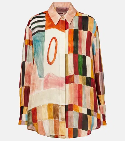 Alemais Alémais X Lrnce Marjorelle Printed Linen And Silk Shirt In Multi