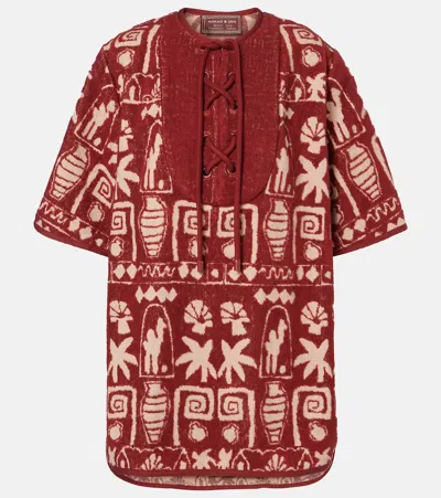 Alemais Alémais X Lrnce Maya Cotton Minidress In Burgundy