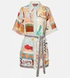 Alemais Alémais X Lrnce Michelle Printed Linen Shirt Dress In Multi