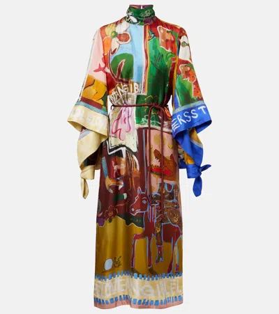 Alemais Alémais X Mlak Tangible Love Printed Silk Maxi Dress In Multi