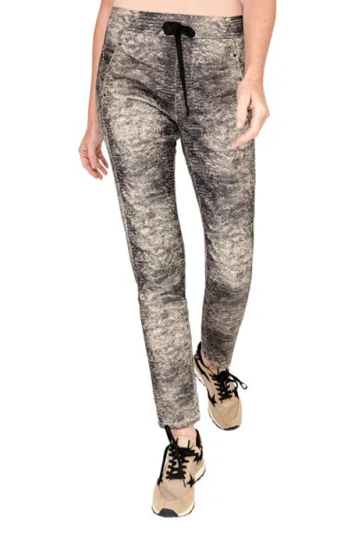 ALEMBIKA ALEMBIKA ABSTRACT REPTILE SKIN SLIM-FIT STRETCH JEANS