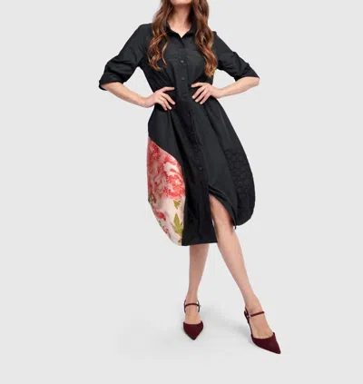 Alembika Alanis Shirt Dress In Mix In Black