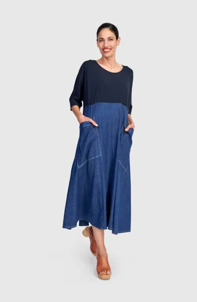 Alembika Amelia A-line Dress In Blue