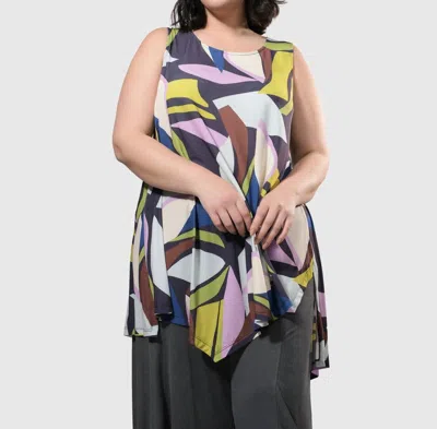 Alembika Amelie Sleeveless Tunic Top In Abstract In Multi