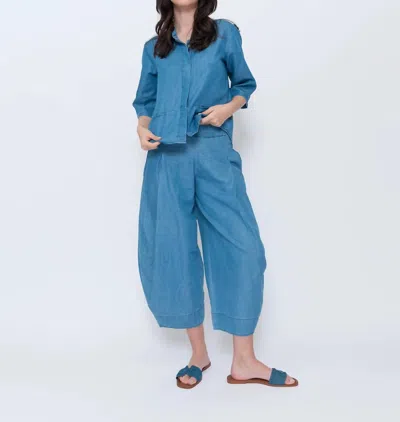 Alembika Balloon Pants In Denim In Blue