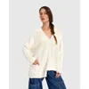 Alembika Bliss Slouchy Sweater In White