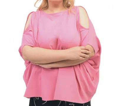 Alembika Boxy Dolman Top In Pink
