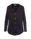 Alembika Button Down Jacket In Black In Black
