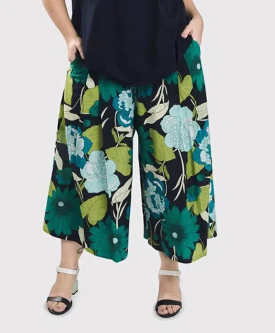 Alembika Cara Wide-leg Pants In Floral In Green