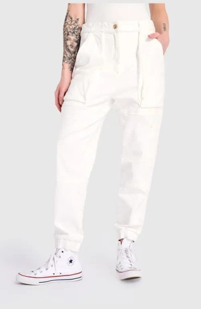 Alembika Cargo Jogger Pants In White