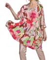 Alembika Cherry Blossom Tunic Top In Blush In Gold