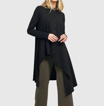 Alembika Clover Hi-lo Tunic Top In Black