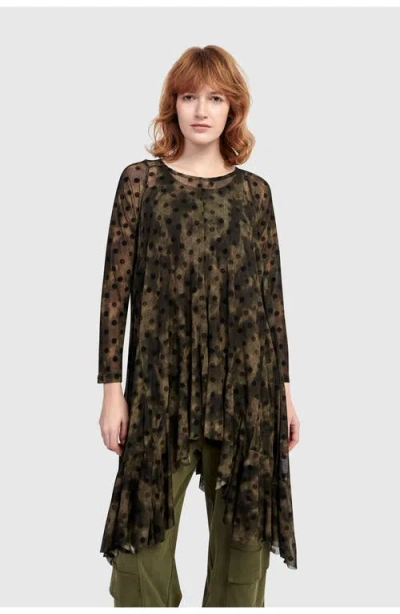 Alembika Clover Mesh Tunic In Green