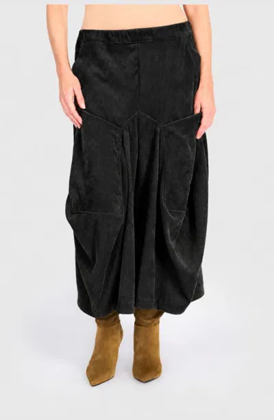 Alembika Cord Harem Pockets Pants In Black