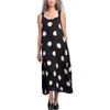 Alembika Crushed Polka Dots Maxi Tank Dress