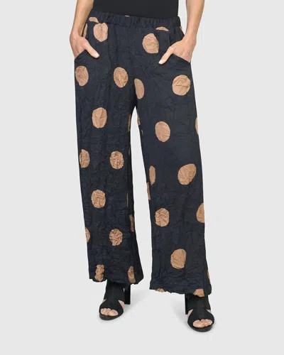 Alembika Doppio Wide Leg Pants In Circles In Black