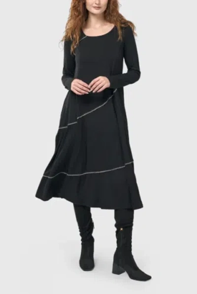Pre-owned Alembika Dresses - Nightingale Pullover Midi Dress In Black