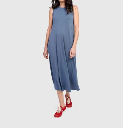 Alembika Essential Sleeveless Midi Dress In Blue Mist