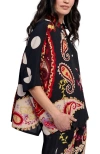 Alembika Fiesta Mixed Print  Button-up Shirt In Multi