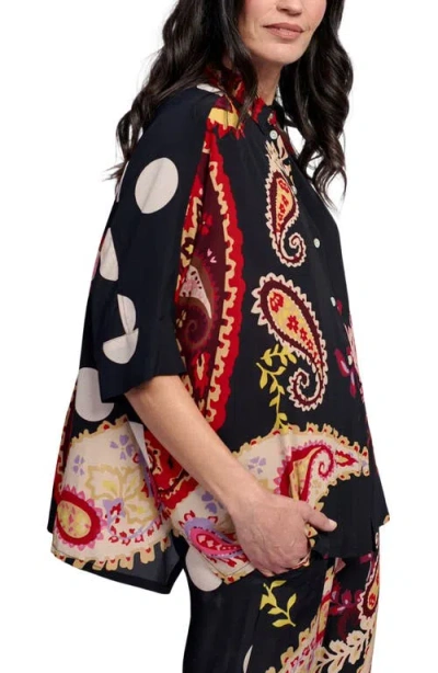 Alembika Fiesta Mixed Print  Button-up Shirt