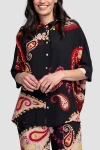 Alembika Fiesta Mixed Print  Button-up Shirt In Polka Dots/fiesta Print