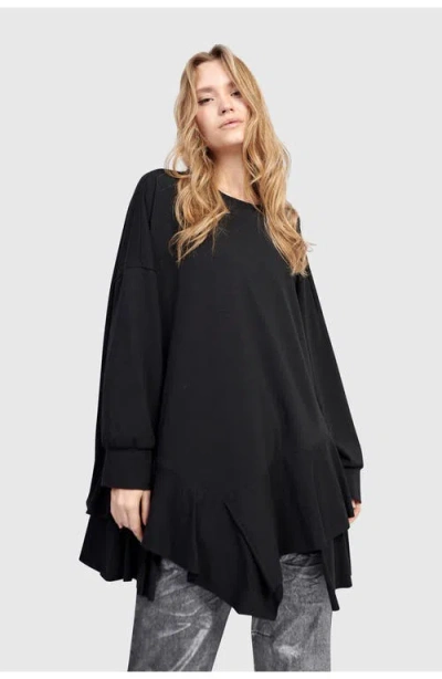 Alembika Groove Oversized Top In Black