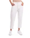 Alembika Iconic Stretch Crop Jeans In White In White