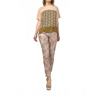 Alembika Iconic Stretch Jeans In Rose Gold Nude In Multi