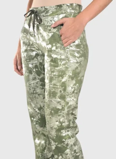Pre-owned Alembika Jeans - Floral Iconic Stretch Jeans In Olive