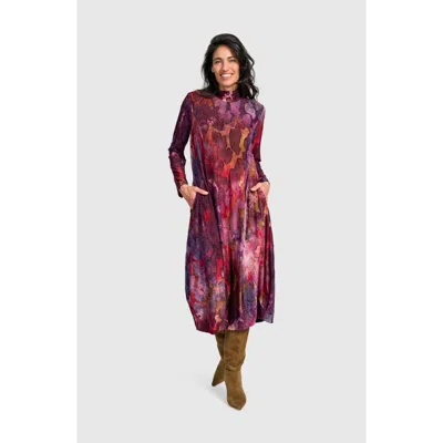 Alembika Jubilee Cocoon Dress In Wine