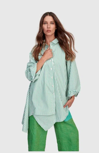 Alembika Julep Tunic Shirt In Green