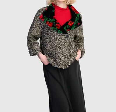 Alembika La Vie Boucle Jacket In Roses In Multi