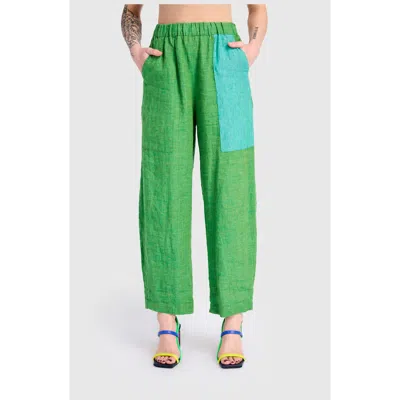 Alembika Linen Vacation Pants In Green