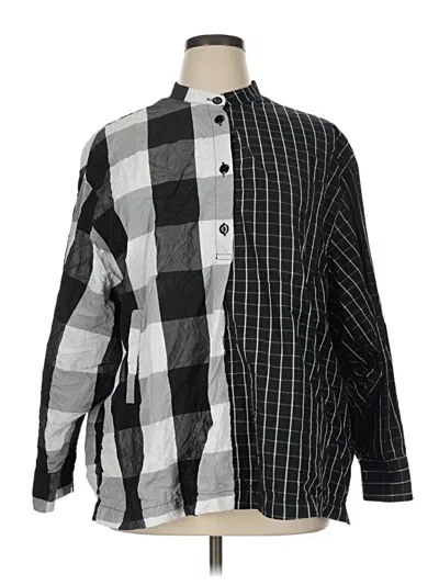 Pre-owned Alembika Long Sleeve Blouse In Black