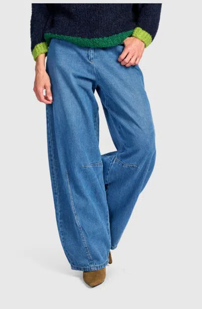 Alembika Longline Barrel Jeans In Blue