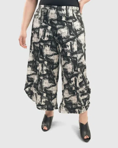 Alembika Marble Crinkle Punto Pants In Black In Multi