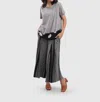 Alembika Melange Palazzo Crop Pants In Stripe In Multi