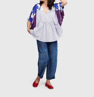 Alembika Melody Butterfly Blouse In Cerulean