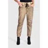 Alembika Metallic Boyfriend Jogger Jeans In Gold